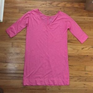 Pink T-shirt dress